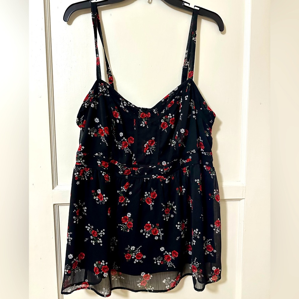 Torrid, black with petite roses, Torrid 1